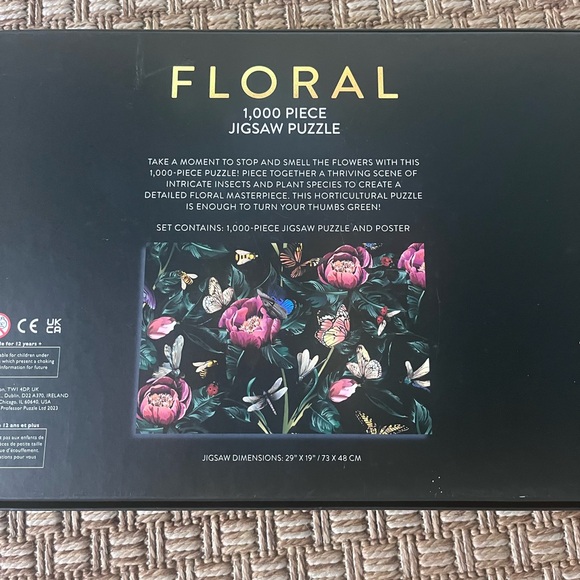 Floral Jigsaw Puzzle 1000 Pieces - Picture 3 of 4